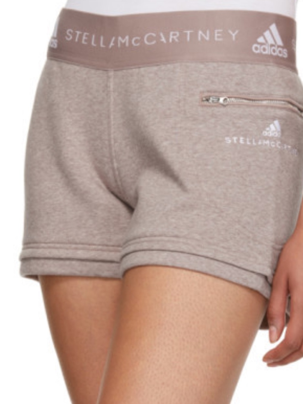 Adidas by Stella McCartney Women's Taupe Athletic Lounge Shorts SIZE XS  GREY !